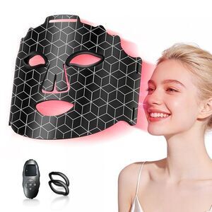 Red Light Therapy Mask for Face, 4 Modes Portable Led Face Mask Light Therapy